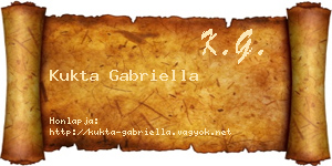 Kukta Gabriella névjegykártya